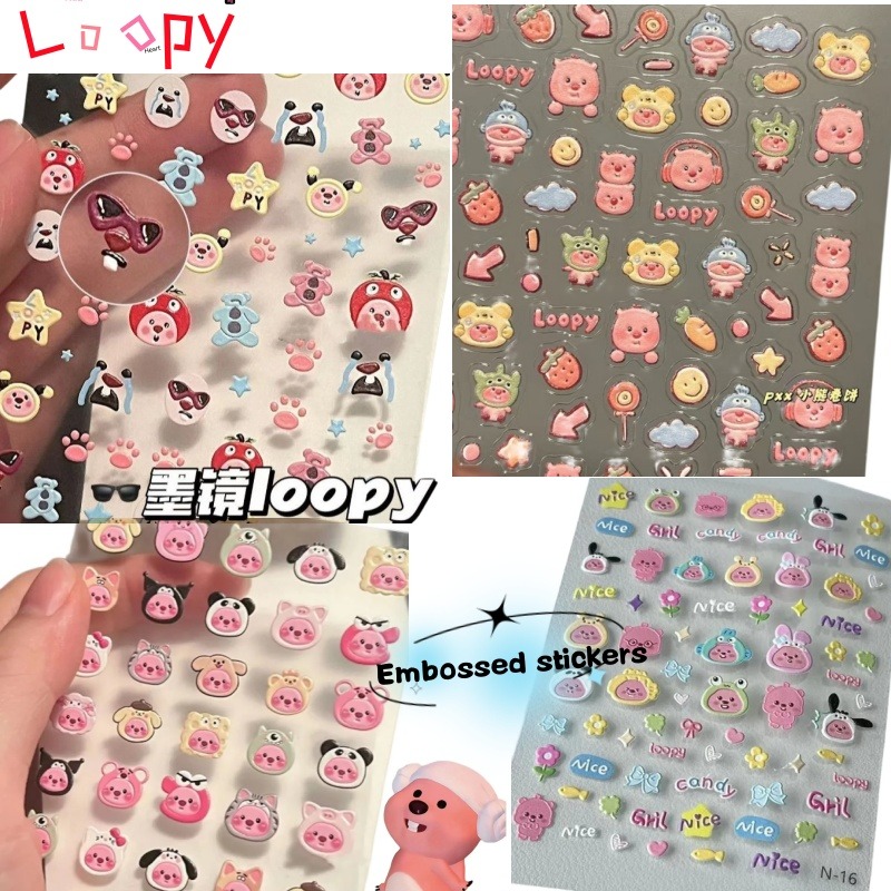 3D Printing Design - Loopy 3D embossed sticker, transparent DIY