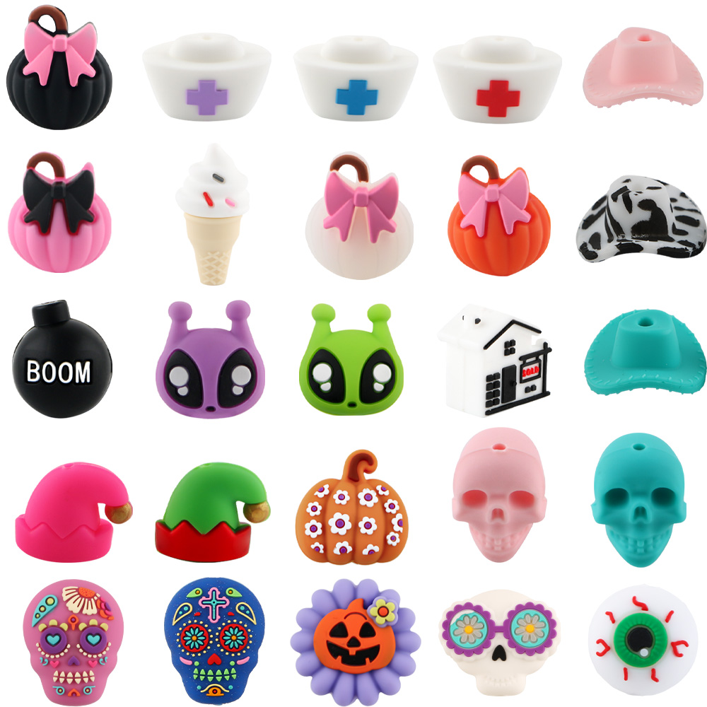 3D Printing Jewelry - 8pcs 3D Silicone Focus Beads Animals