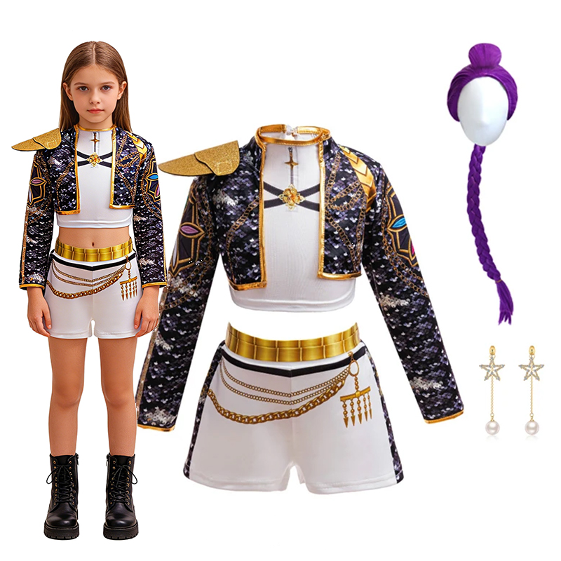 3D Printing Jewelry - Girls Hip‑Hop 3D Print Gold Trim