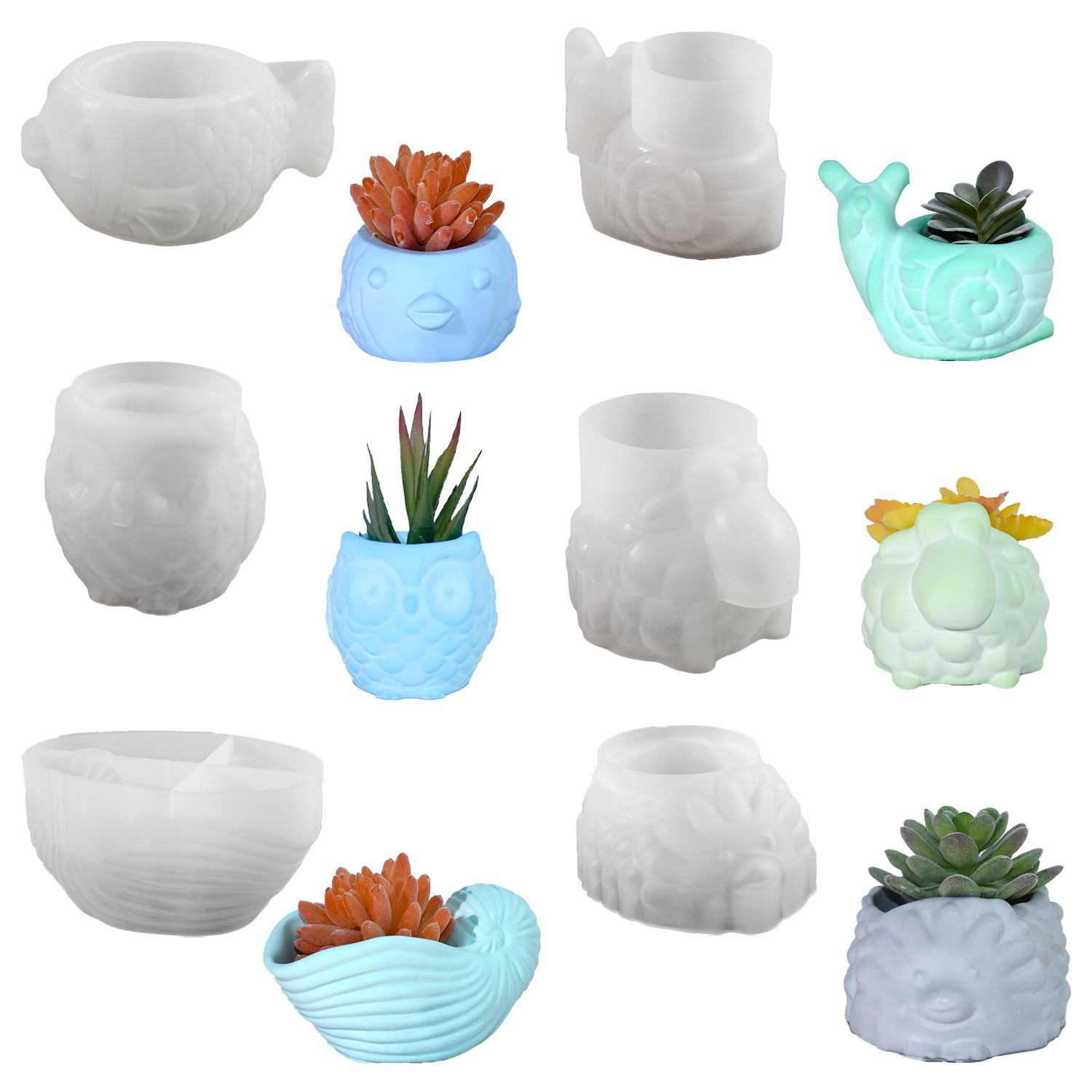 3D Animal Flower Pot Silicone  - 3D Printing Epoxy Resin ulasan dan harga