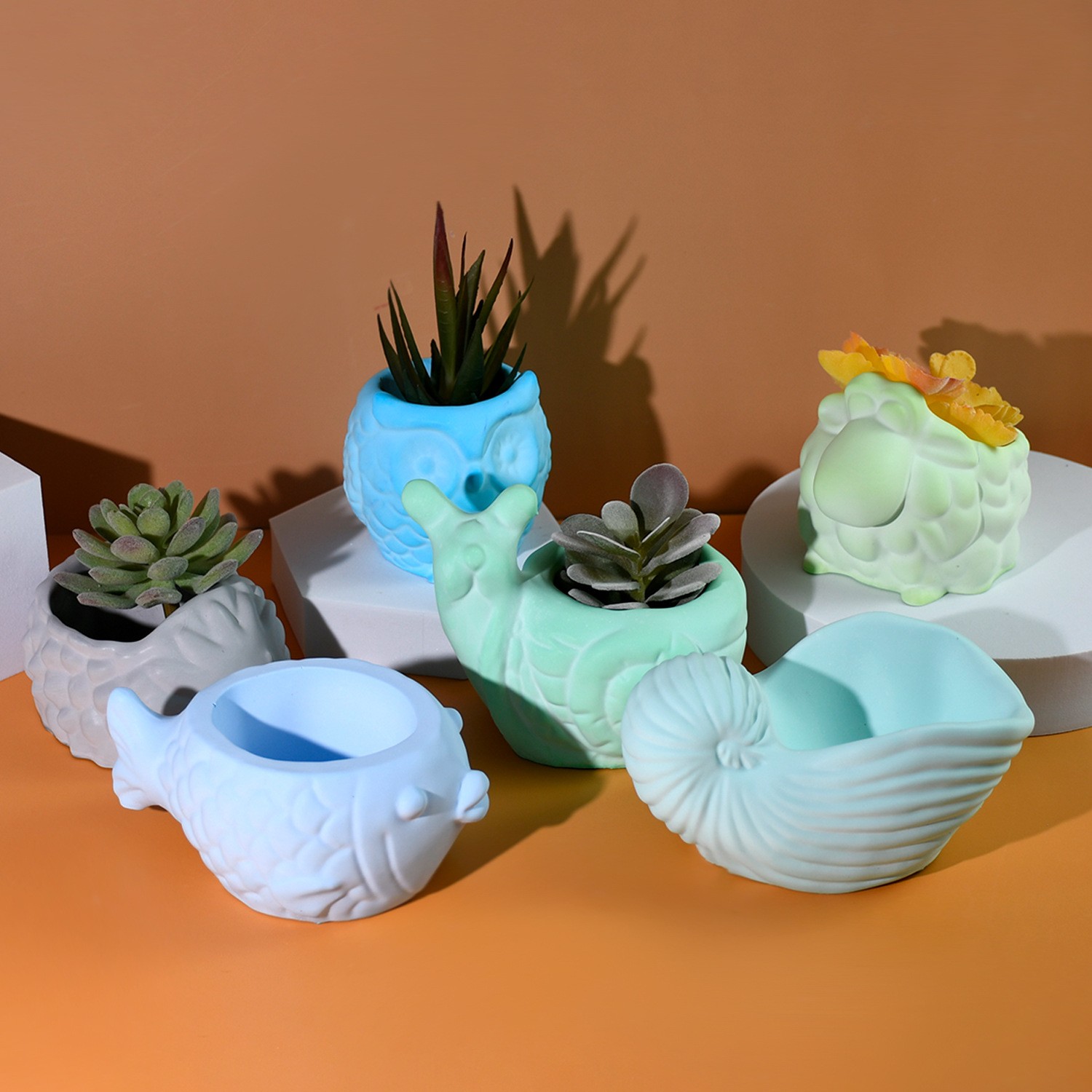 3D Animal Flower Pot Silicone  - 3D Printing Epoxy Resin ulasan dan harga
