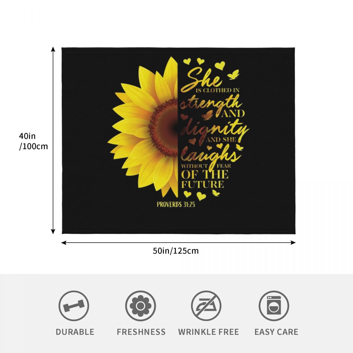 Sunflower Christian Bible Vers - 3D Printing Verse ulasan dan harga
