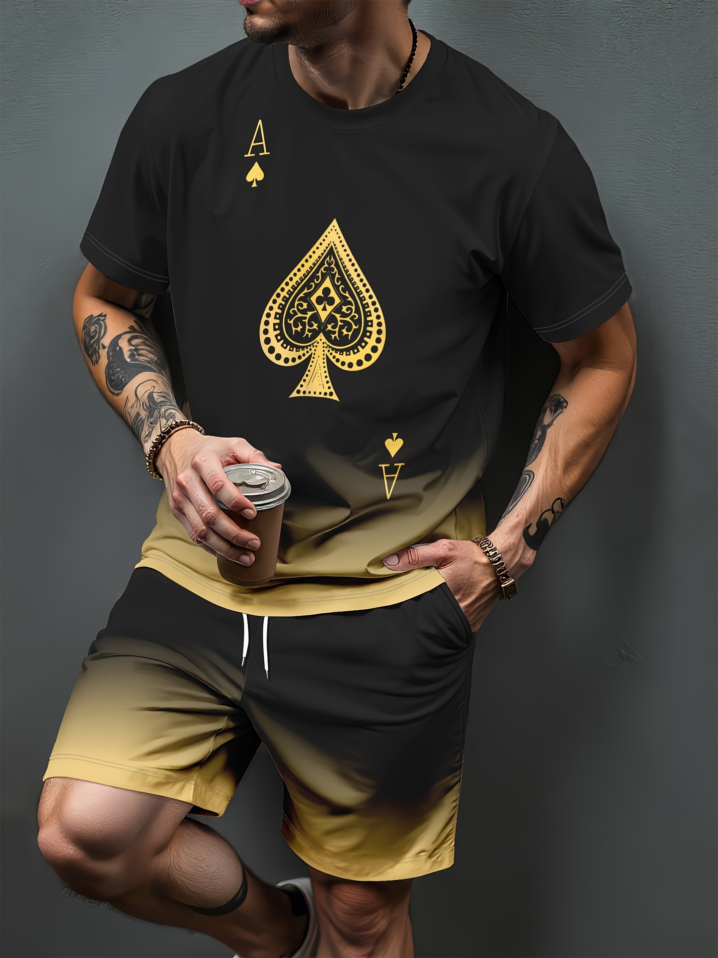 Gradient Letter Pattern 3D Pri - 3D Printing Jersey ulasan dan harga