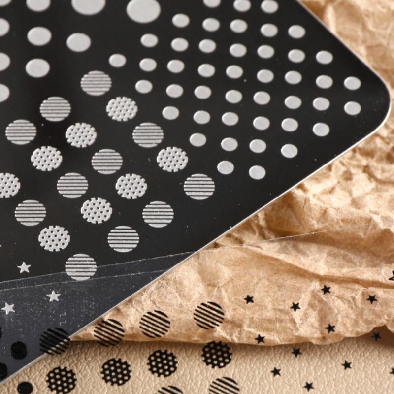 /Vly/Cute Dotting & Strip Line - 3D Printing Stainless Steel ulasan dan harga