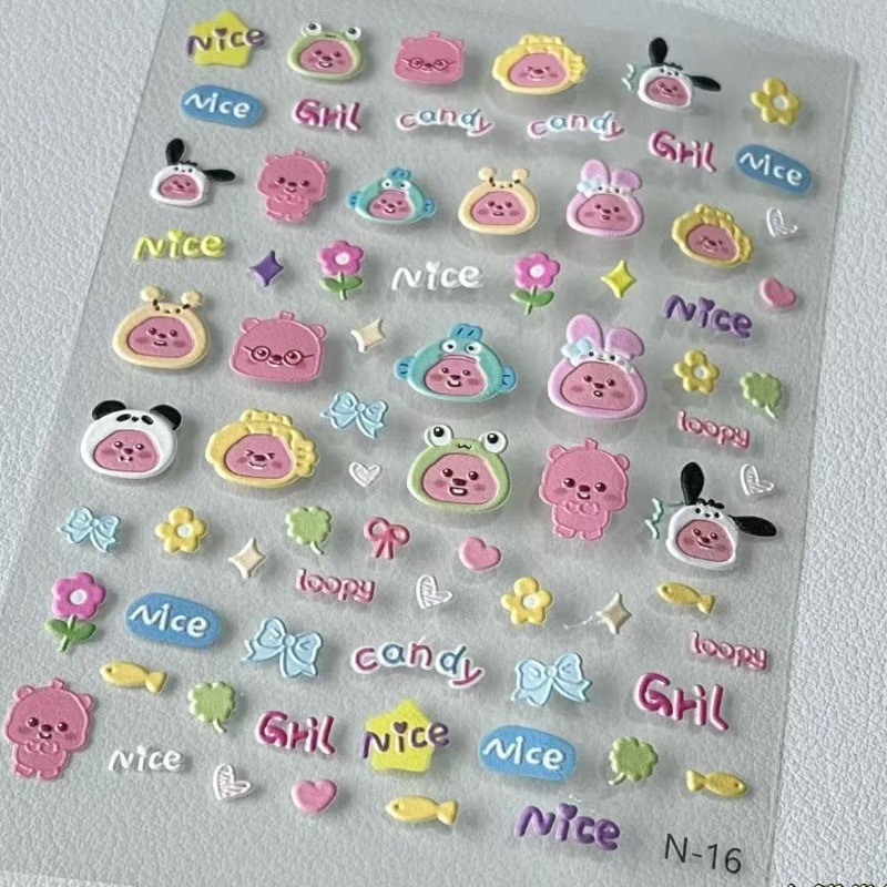 Loopy 3D embossed sticker, tra - 3D Printing Design ulasan dan harga