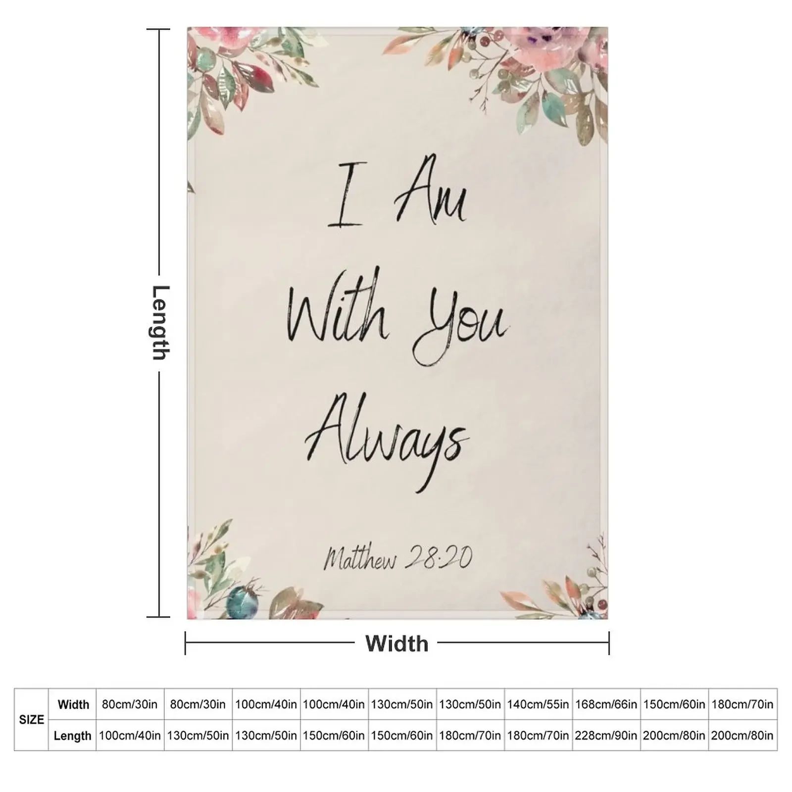 Bible Verse- I Am With You Alw - 3D Printing Verse ulasan dan harga