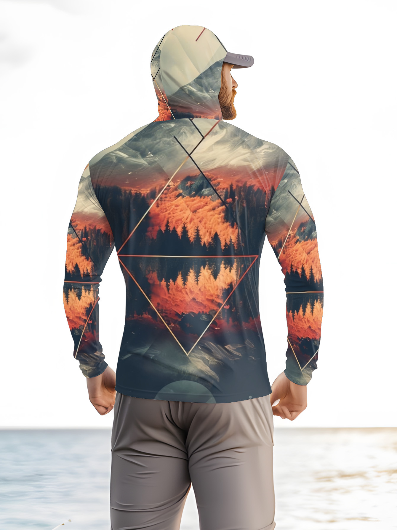 Outdoor Men's Fishing Hoodie B - 3D Printing Jersey ulasan dan harga