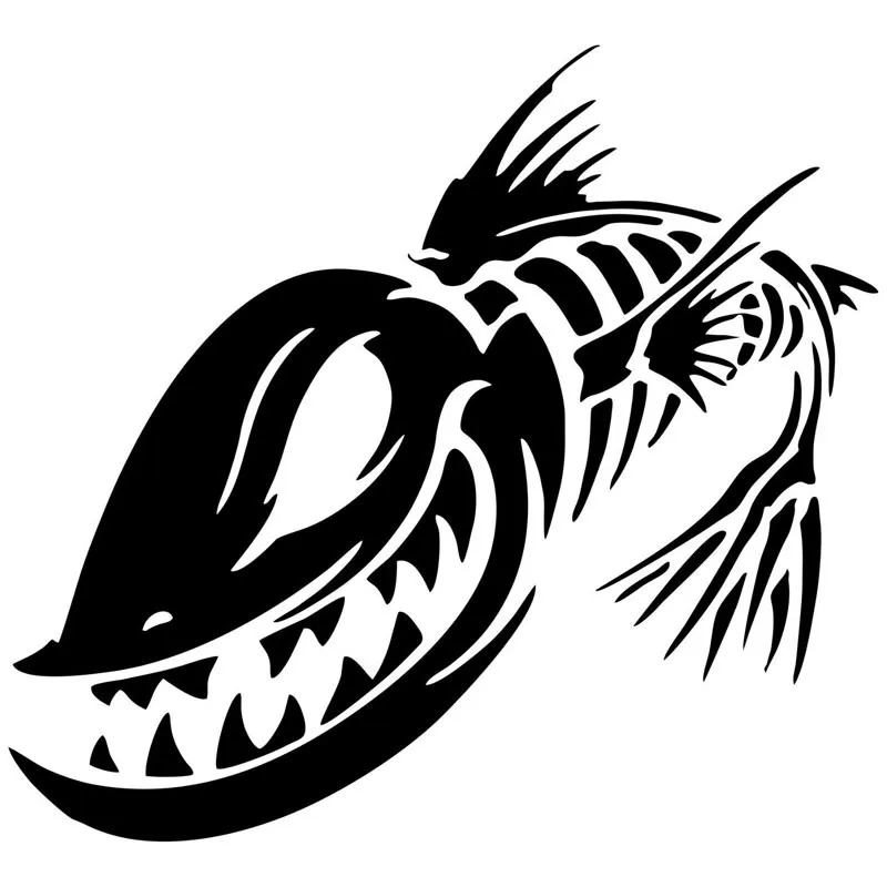 Car Sticker Vinyl Fish Skeleto - 3D Printing Lure ulasan dan harga