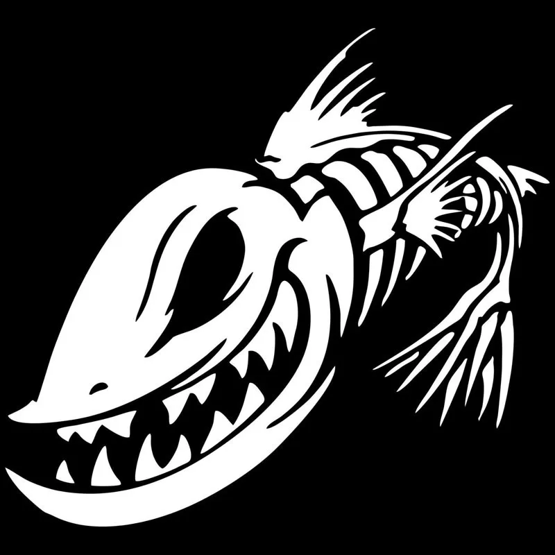 Car Sticker Vinyl Fish Skeleto - 3D Printing Lure ulasan dan harga
