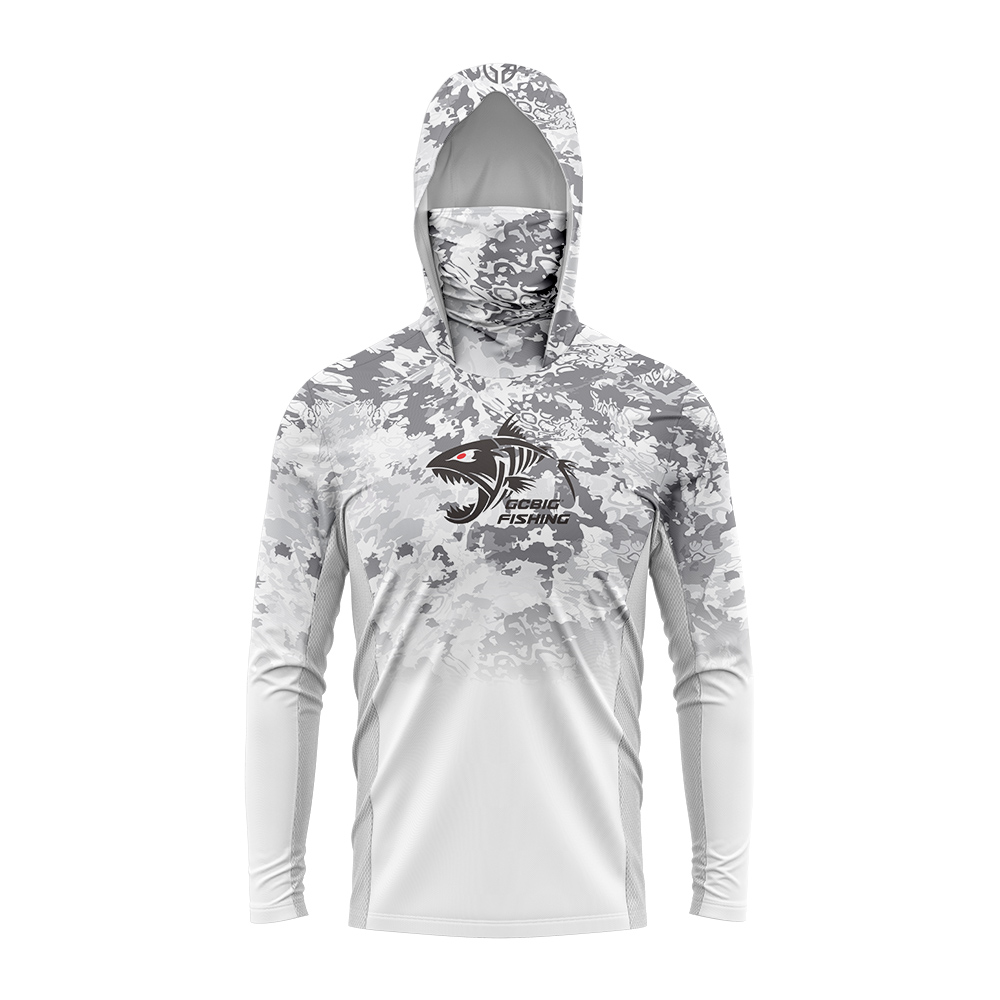 UPF50+ Hooded Fishing Shirt Bu - 3D Printing Jersey ulasan dan harga