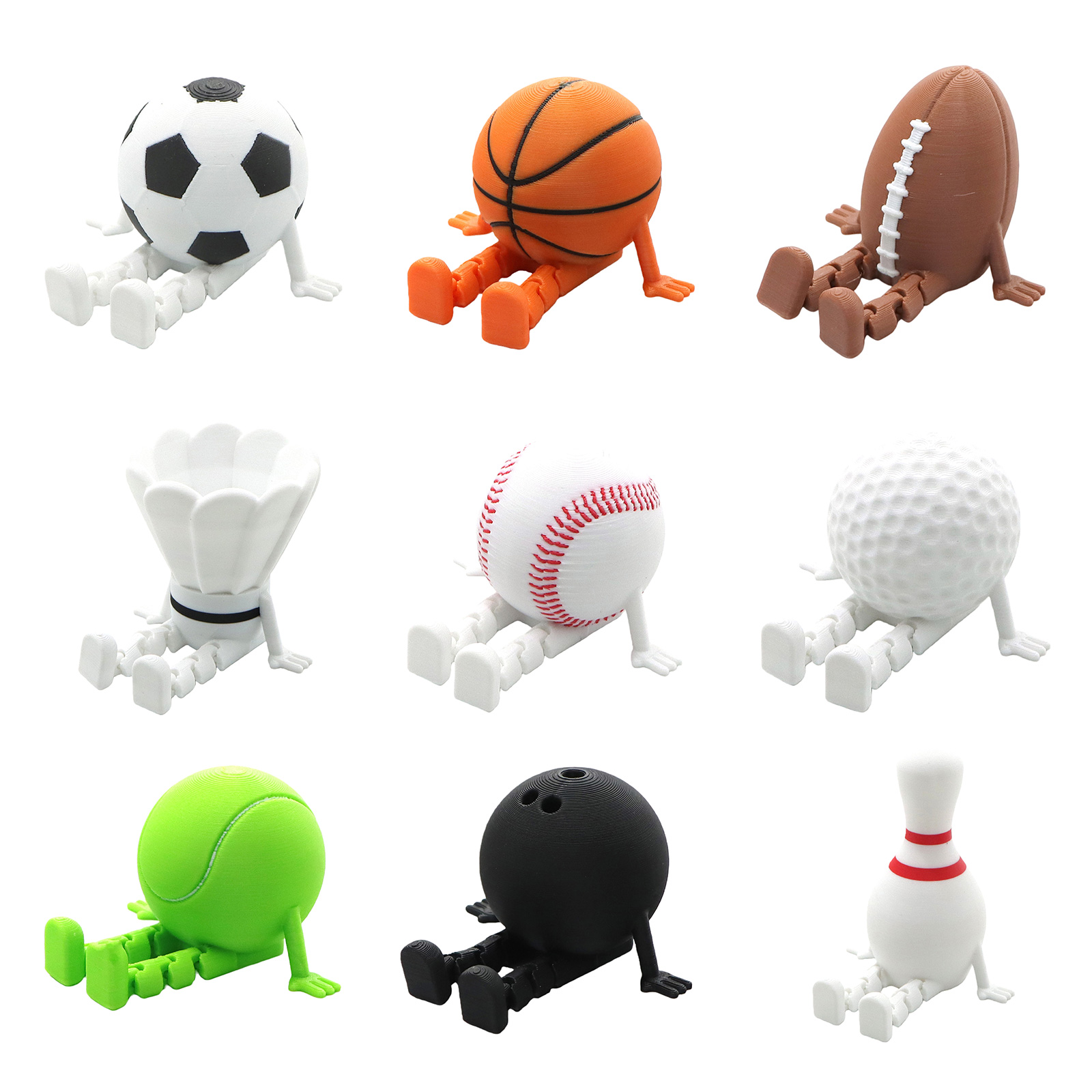 Sports Ball Buddies 3D Printed - 3D Printing Desk ulasan dan harga