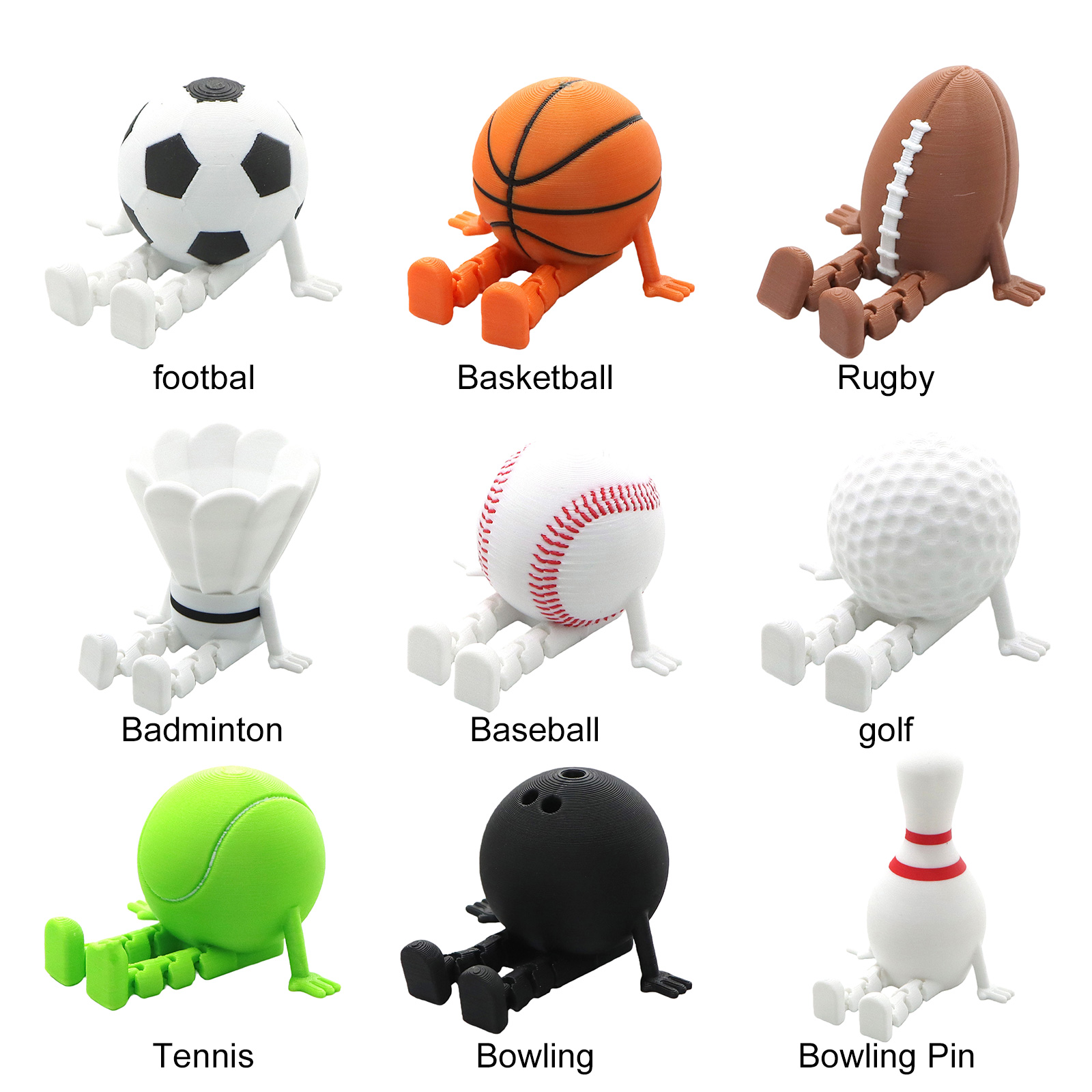 Sports Ball Buddies 3D Printed - 3D Printing Desk ulasan dan harga