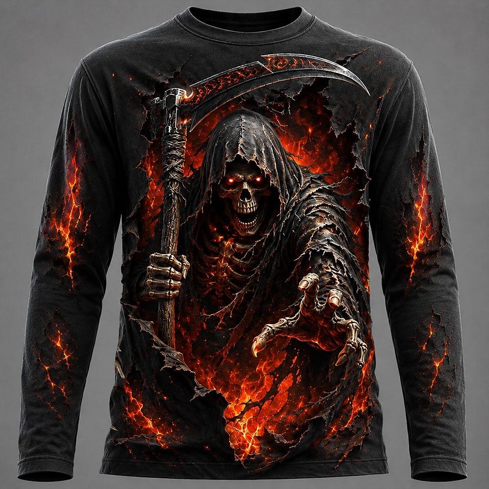 Halloween Men 3D Graphic Print - 3D Printing Jersey ulasan dan harga