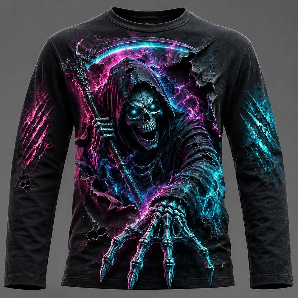 Halloween Men 3D Graphic Print - 3D Printing Jersey ulasan dan harga