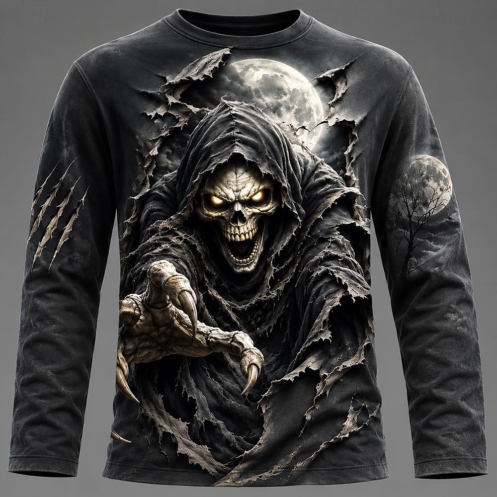 Halloween Men 3D Graphic Print - 3D Printing Jersey ulasan dan harga