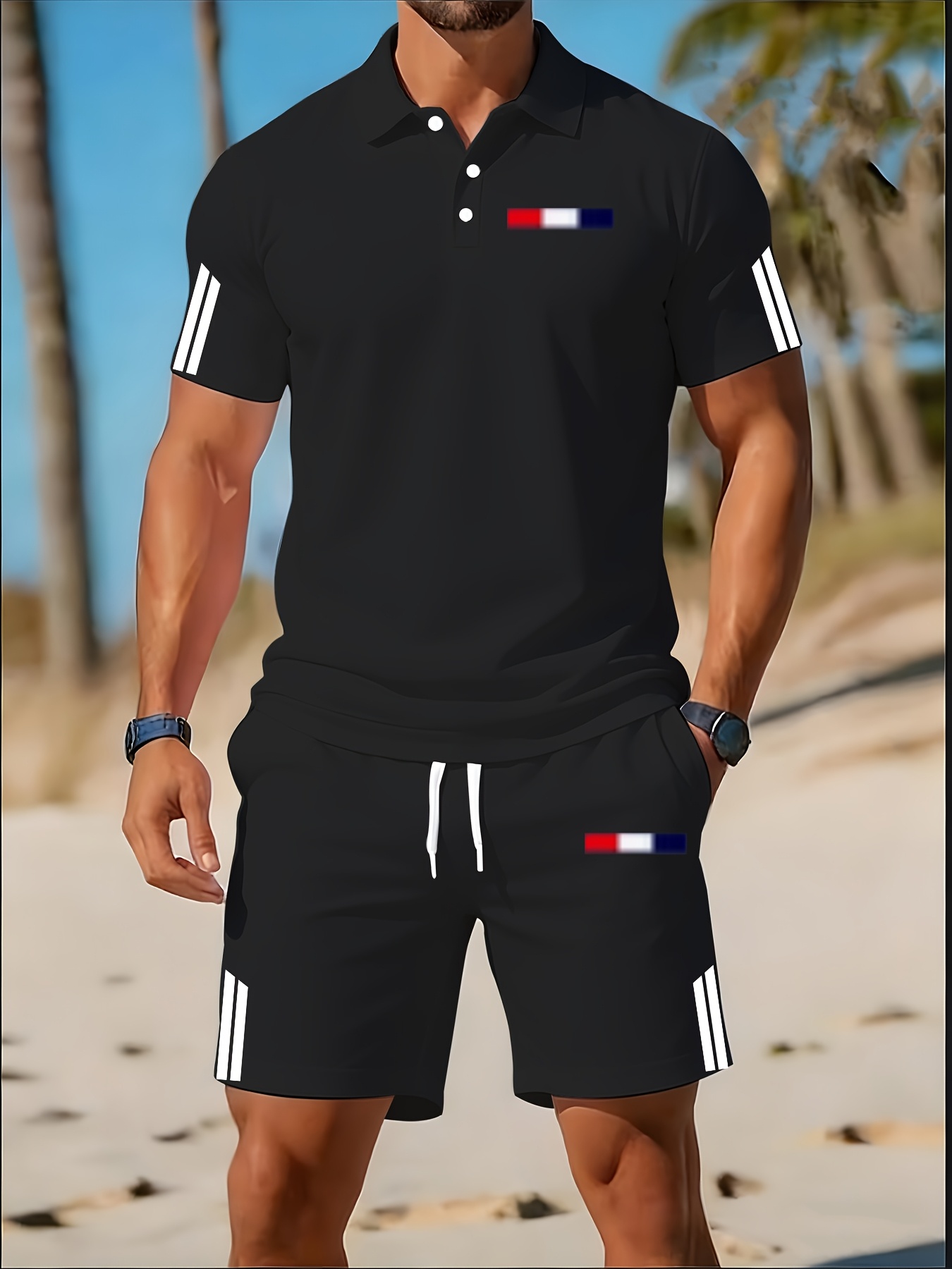 2026 Summer Men's Polo Shirt S - 3D Printing Design ulasan dan harga