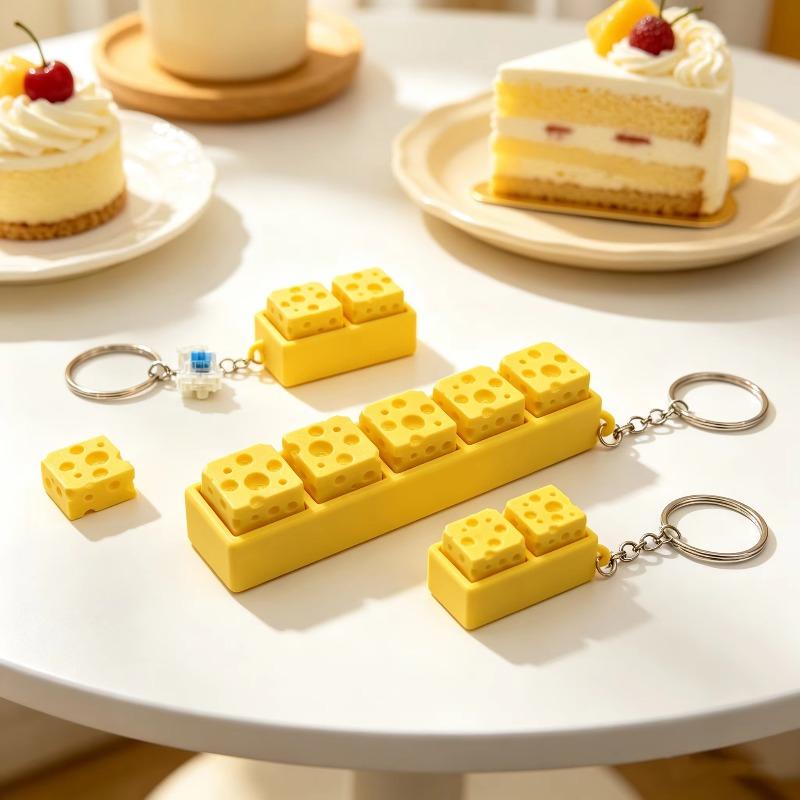 3D Printed Cheese Keychain Key - 3D Printing Stainless Steel ulasan dan harga