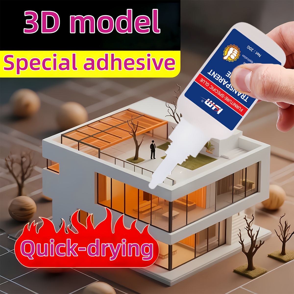Quick Dry Transparent Adhesive - 3D Printing X Axis ulasan dan harga