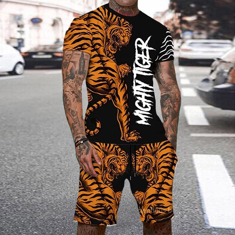 Animal Tiger Tracksuit 3D Prin - 3D Printing Jersey ulasan dan harga