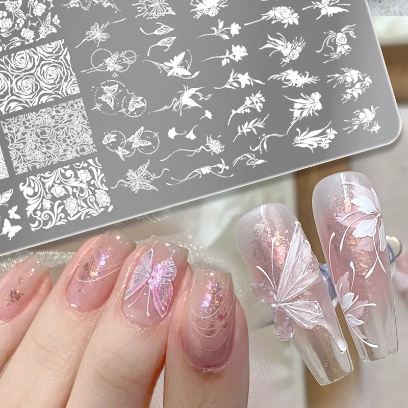 BORN PRETTY Leaves Flower Nail - 3D Printing Stainless Steel ulasan dan harga