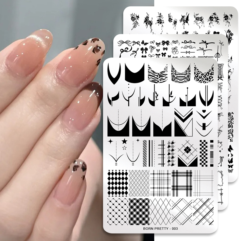 BORN PRETTY Leaves Flower Nail - 3D Printing Stainless Steel ulasan dan harga