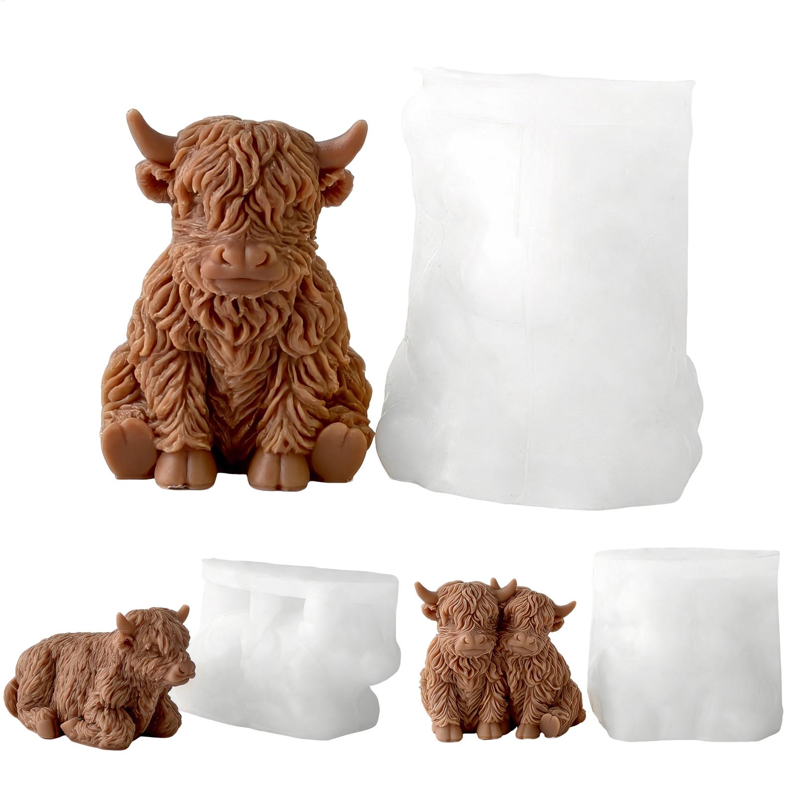 Highland Cow Silicone Mold Reu - 3D Printing Epoxy Resin ulasan dan harga