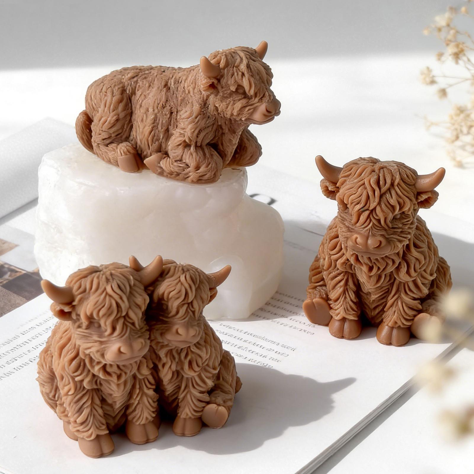 Highland Cow Silicone Mold Reu - 3D Printing Epoxy Resin ulasan dan harga