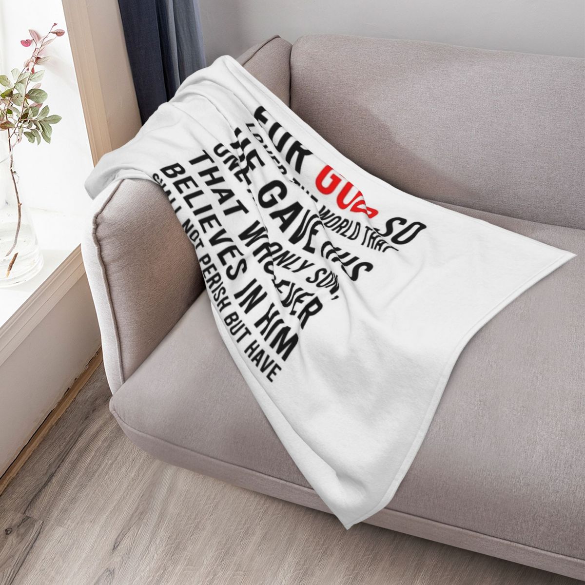 John 3:16 Bible Verse Throw Bl - 3D Printing Verse ulasan dan harga