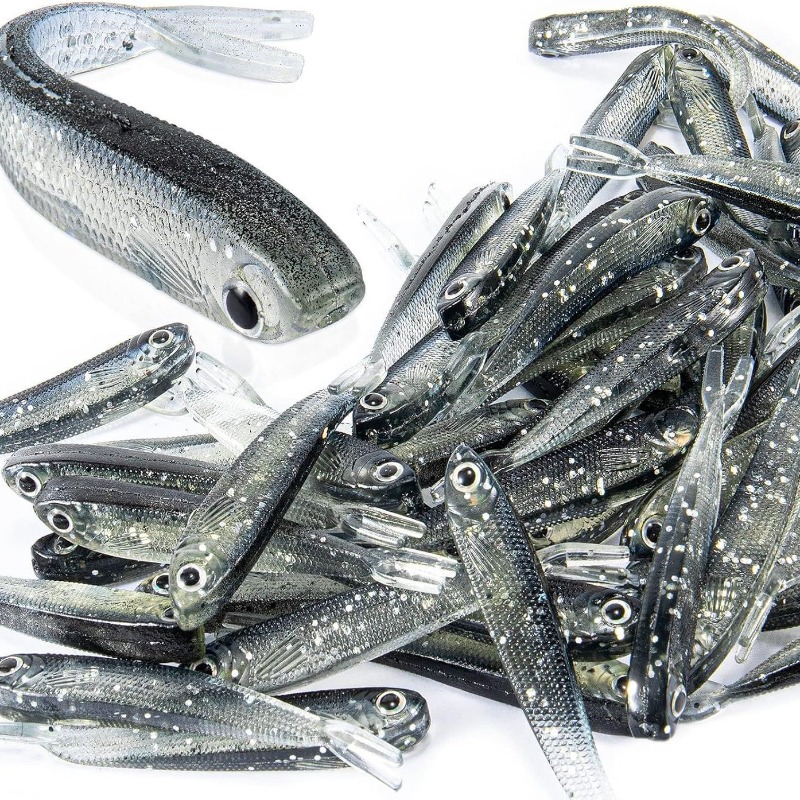 10/20/30Pcs Split Tail Minnow  - 3D Printing Lure ulasan dan harga