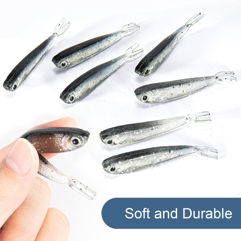 10/20/30Pcs Split Tail Minnow  - 3D Printing Lure ulasan dan harga