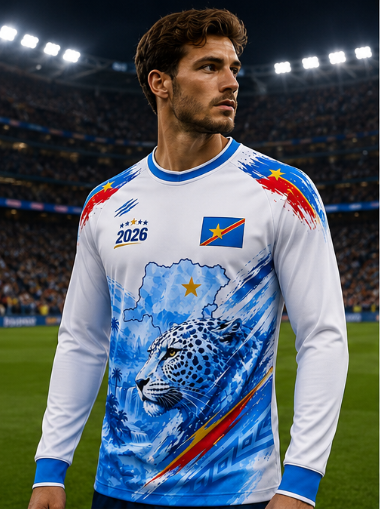 2026 Congo round neck long sle - 3D Printing Jersey ulasan dan harga