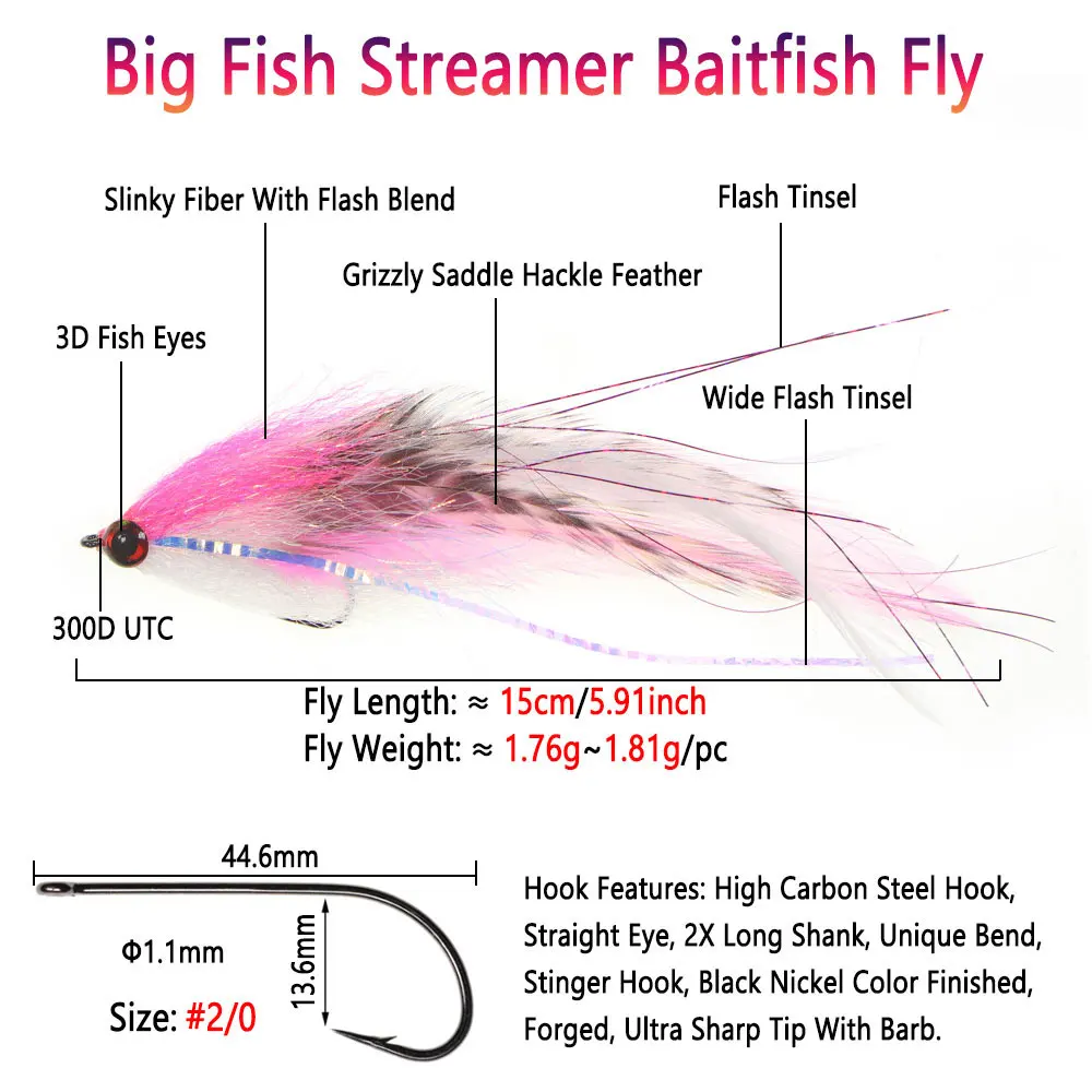 1/4pcs 2/0 5.91inch Big Stream - 3D Printing Lure ulasan dan harga