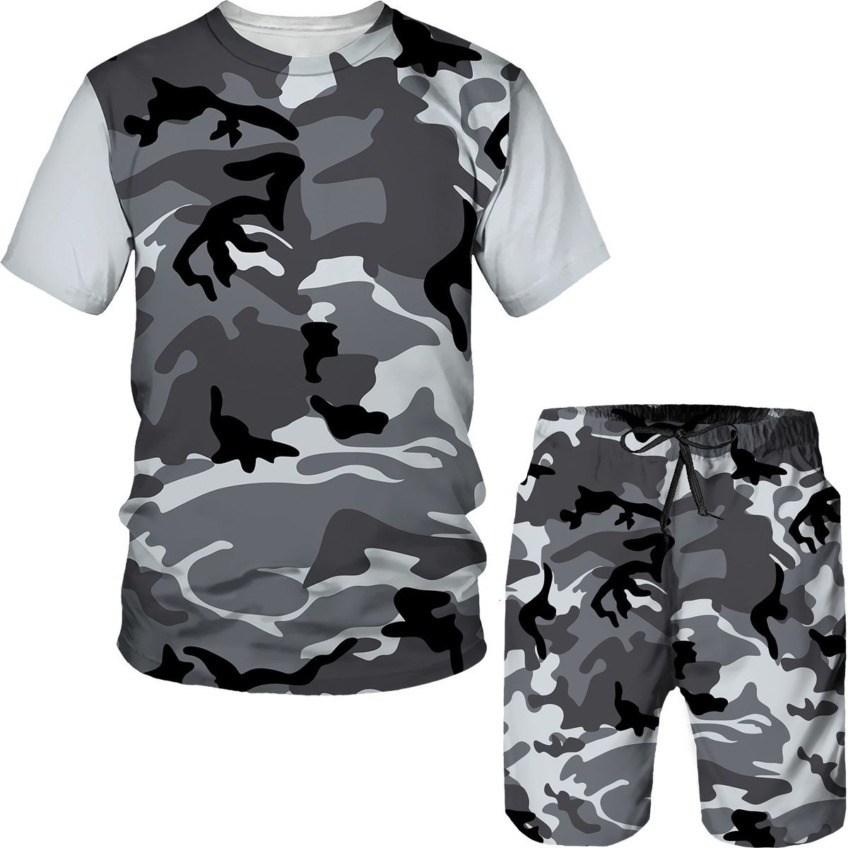 Camouflage Men's Suits Camo 3D - 3D Printing Jersey ulasan dan harga