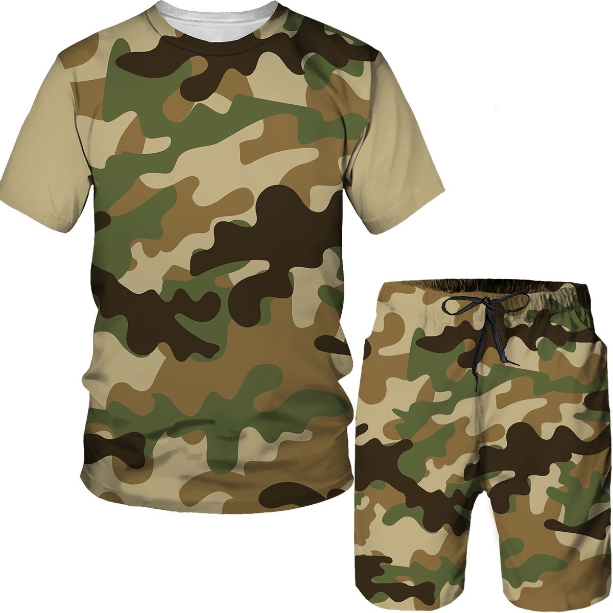 Camouflage Men's Suits Camo 3D - 3D Printing Jersey ulasan dan harga