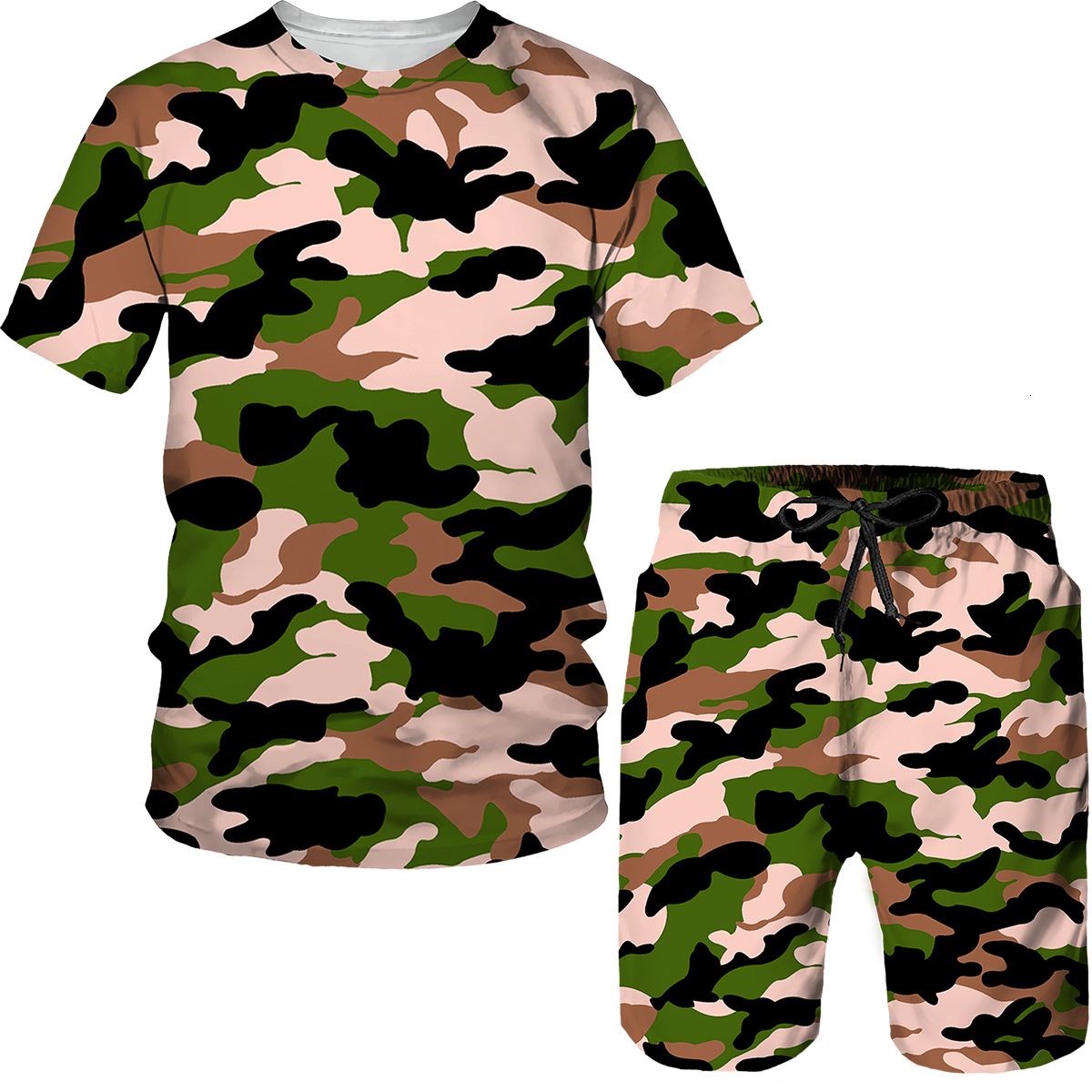 Camouflage Men's Suits Camo 3D - 3D Printing Jersey ulasan dan harga