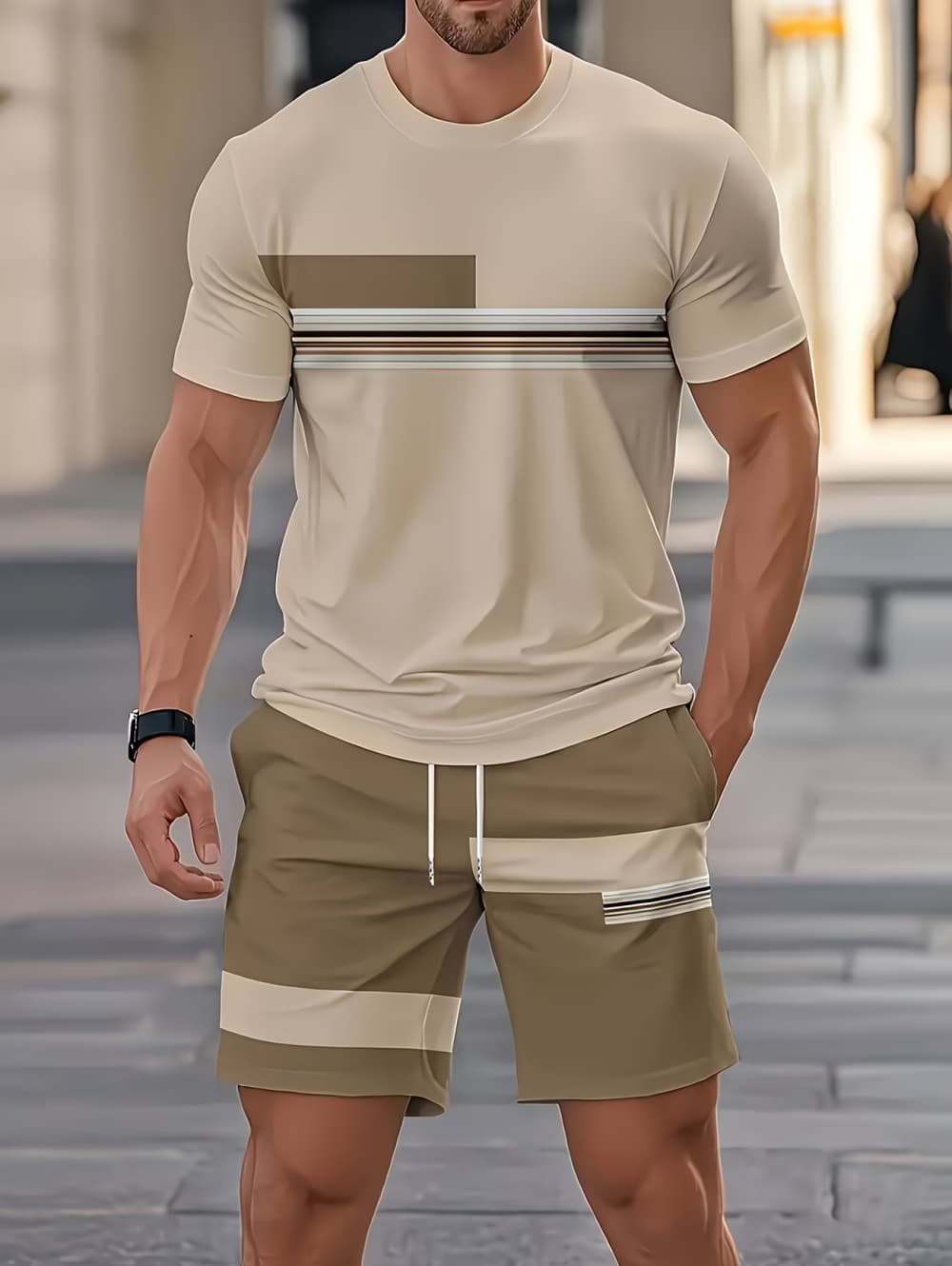 Men's Summer Sets Funny 3D Str - 3D Printing Jersey ulasan dan harga