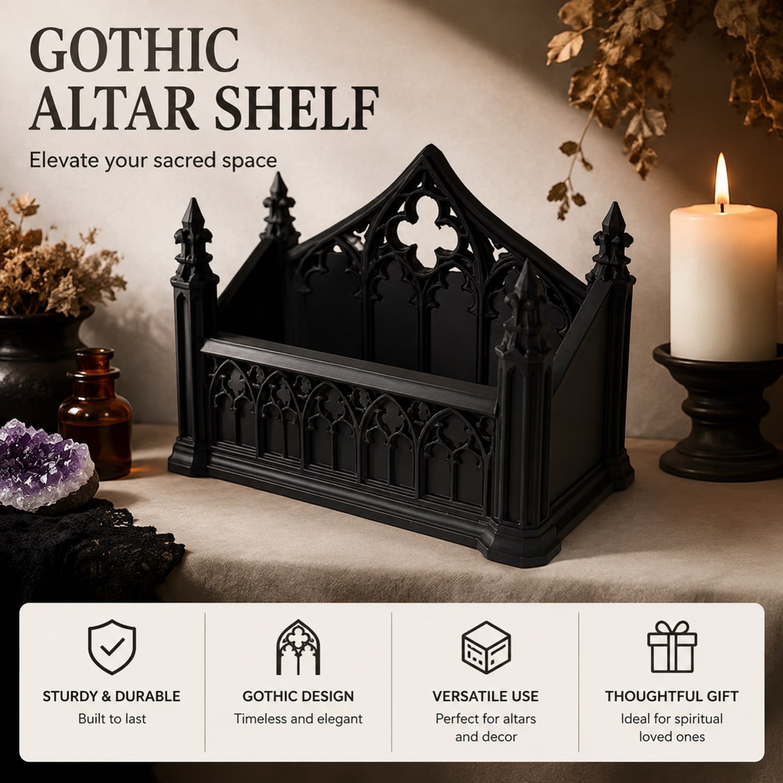 Gothic Storage Rack Organizer  - 3D Printing Jewelry ulasan dan harga