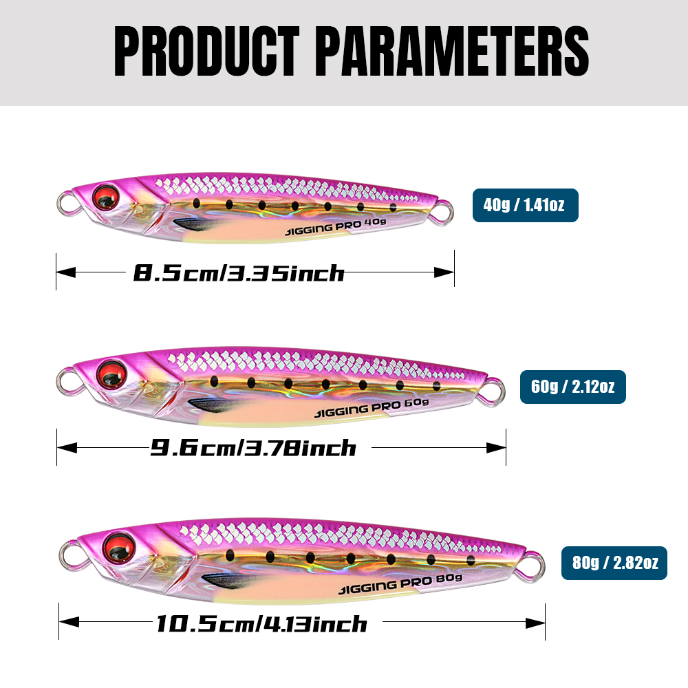 JIGGING PRO 40g 60g 80g Shore  - 3D Printing Lure ulasan dan harga