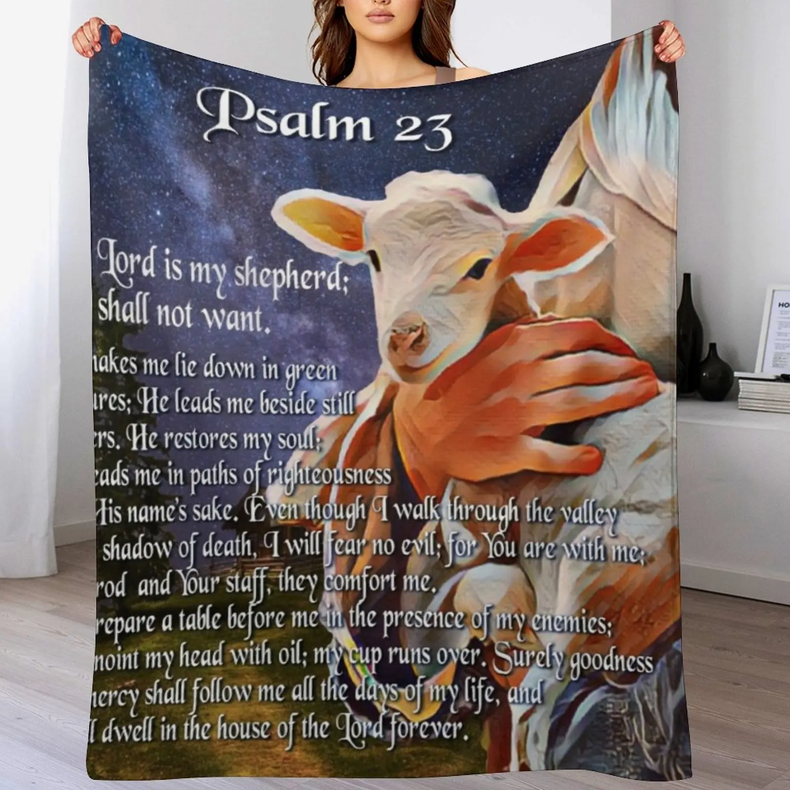 Psalm 23 Bible Verse Throw Bla - 3D Printing Verse ulasan dan harga