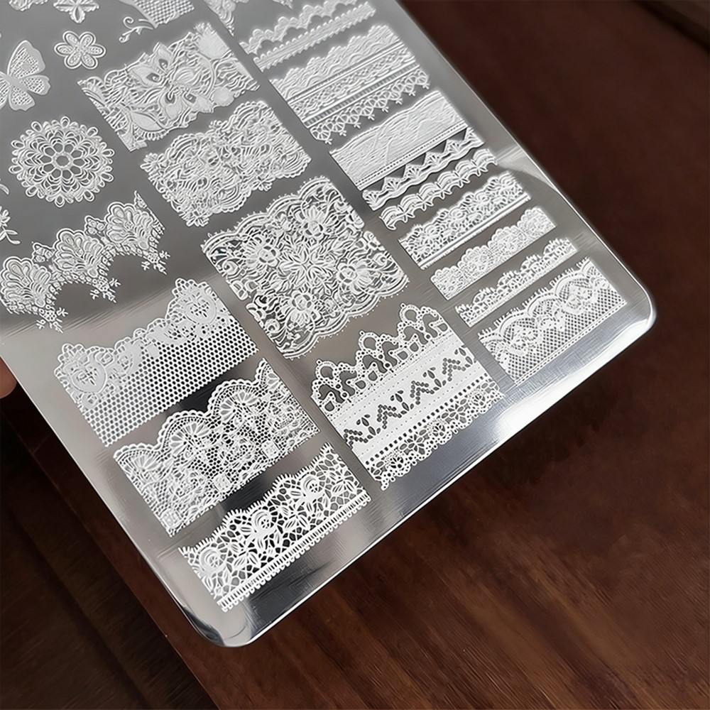 9*15cm 3D Lace Butterfly Nail  - 3D Printing Stainless Steel ulasan dan harga