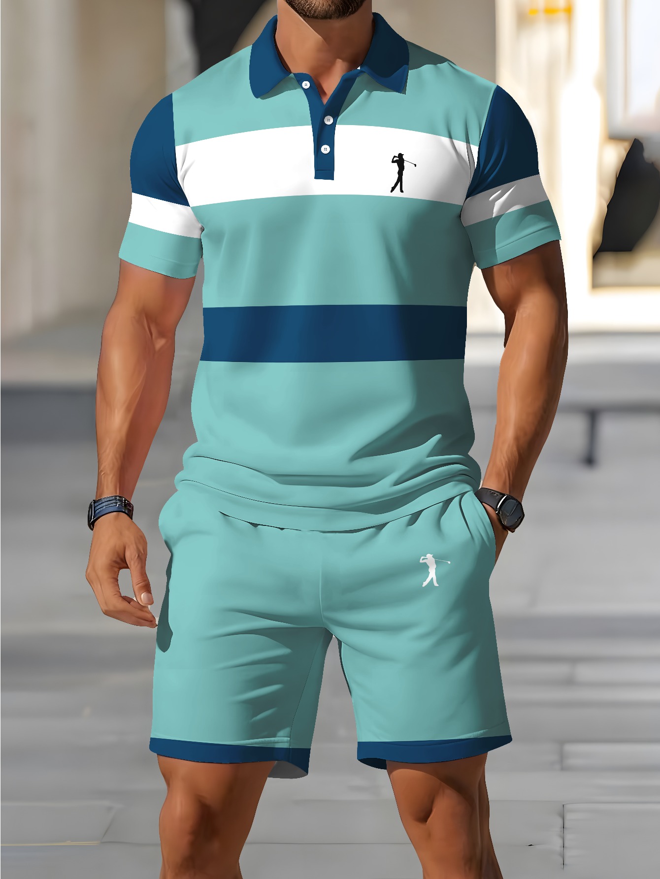 2026 Summer Men's Polo Shirt S - 3D Printing Design ulasan dan harga