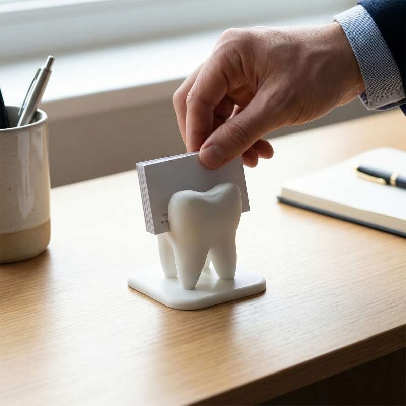 3D Printed Tooth Shaped Busine - 3D Printing Desk ulasan dan harga