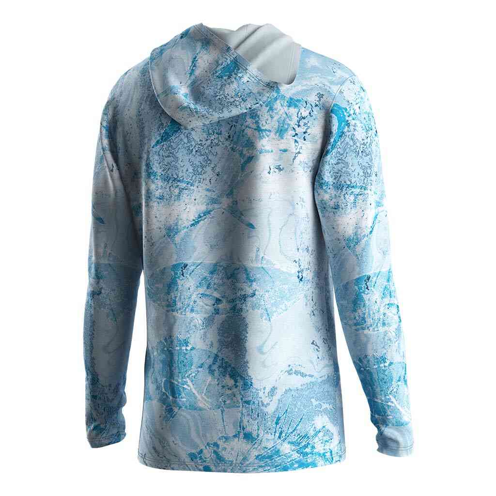 Mens Fishing UV Protection-Blu - 3D Printing Lure ulasan dan harga