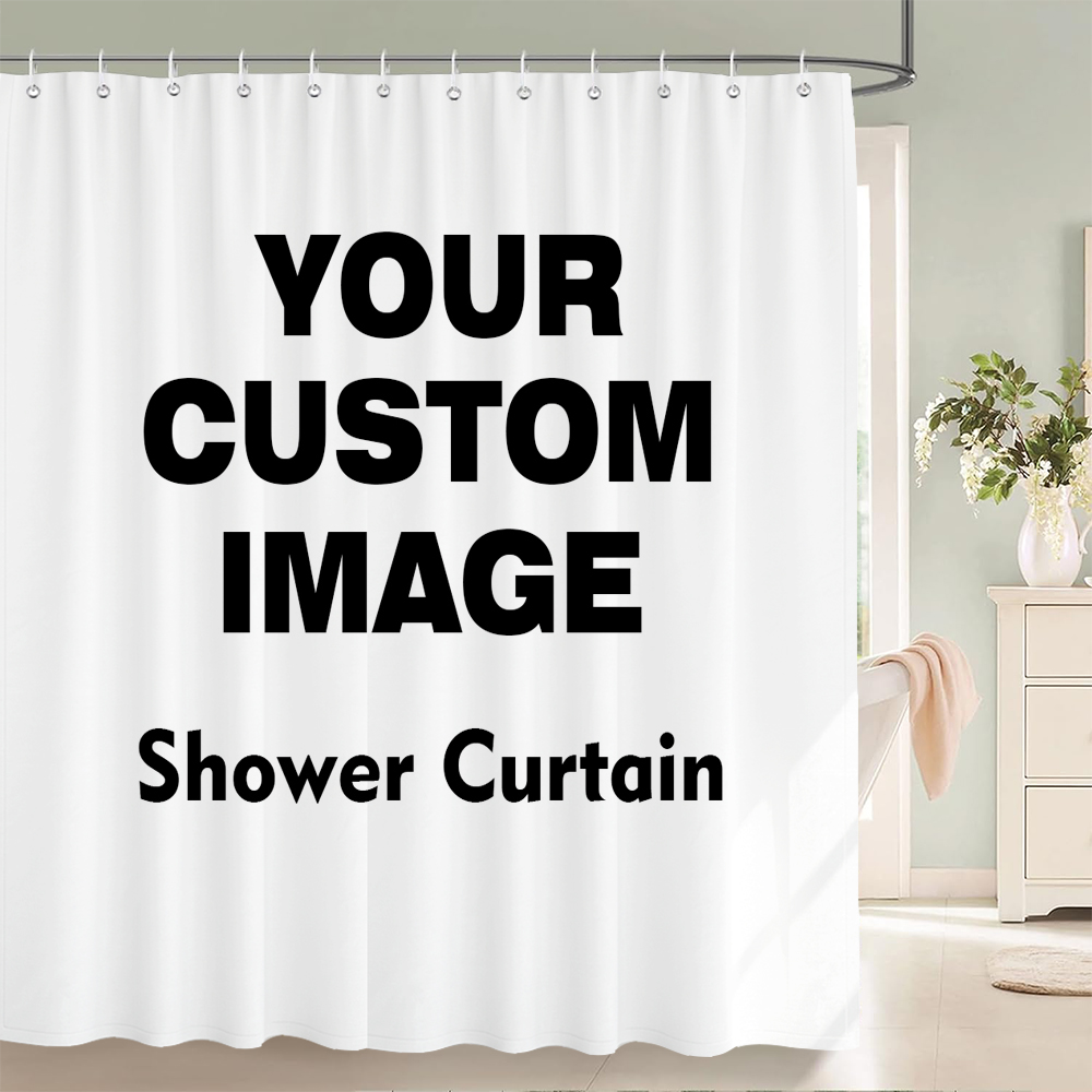 Custom Shower Curtain Bathroom - 3D Printing Foto ulasan dan harga